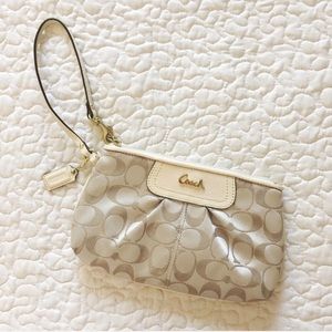 Coach Logo Wristlet w/ Gold Hardware - Retail $125